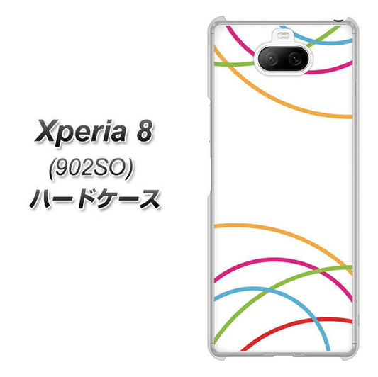 softbank エクスペリア8 902SO 高画質仕上げ 背面印刷 ハードケース【IB912 重なり合う曲線】