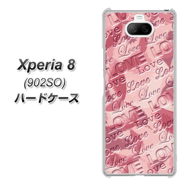 softbank エクスペリア8 902SO 高画質仕上げ 背面印刷 ハードケース【SC844 フラワーヴェルニLOVE(ローズヴェルール)】
