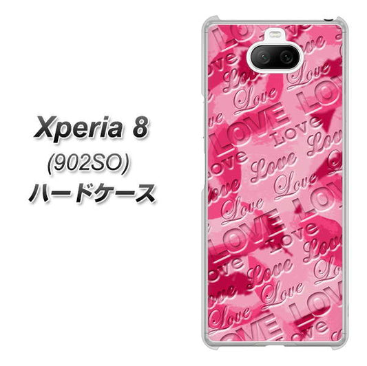 softbank エクスペリア8 902SO 高画質仕上げ 背面印刷 ハードケース【SC845 フラワーヴェルニLOVE濃いピンク(ローズアンディアン)】