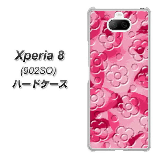 softbank エクスペリア8 902SO 高画質仕上げ 背面印刷 ハードケース【SC847 フラワーヴェルニ花濃いピンク(ローズアンディアン)】