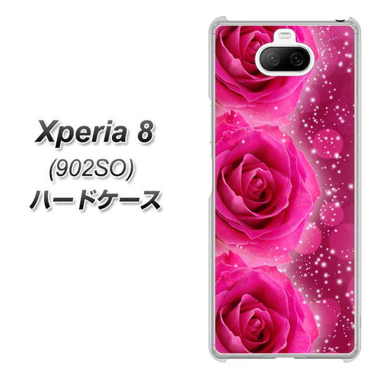 softbank エクスペリア8 902SO 高画質仕上げ 背面印刷 ハードケース【VA815 3連のバラ】