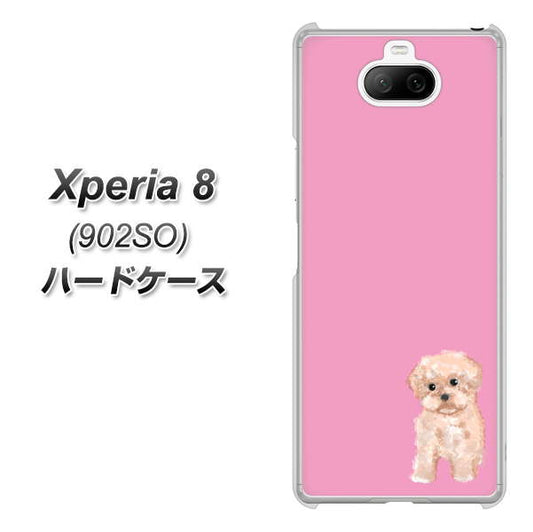 softbank エクスペリア8 902SO 高画質仕上げ 背面印刷 ハードケース【YJ061 トイプードルアプリコット(ピンク)】