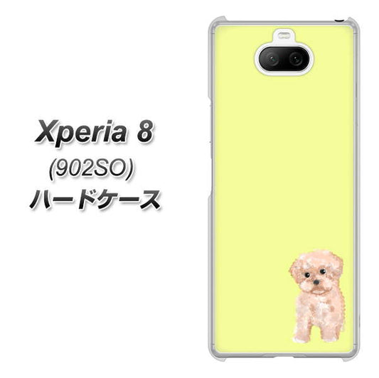softbank エクスペリア8 902SO 高画質仕上げ 背面印刷 ハードケース【YJ064 トイプードルアプリコット(イエロー)】