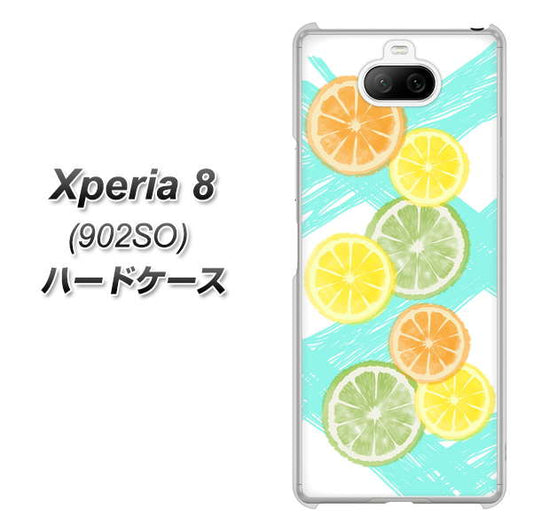 softbank エクスペリア8 902SO 高画質仕上げ 背面印刷 ハードケース【YJ183 オレンジライム】