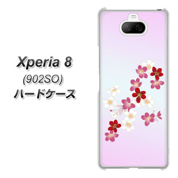 softbank エクスペリア8 902SO 高画質仕上げ 背面印刷 ハードケース【YJ320 桜 和】