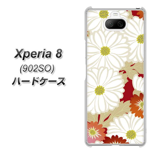 softbank エクスペリア8 902SO 高画質仕上げ 背面印刷 ハードケース【YJ322 和柄 菊】
