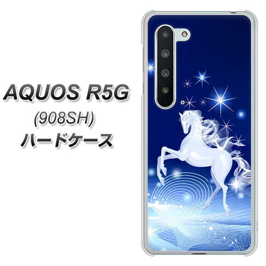 Softbank アクオス R5G 908SH 高画質仕上げ 背面印刷 ハードケース【436 ペガサス】