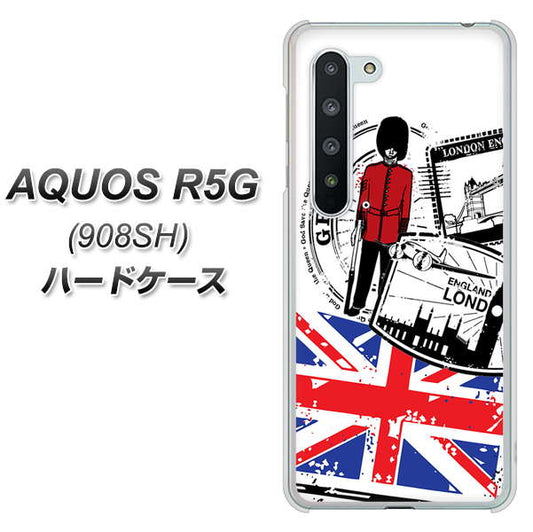 Softbank アクオス R5G 908SH 高画質仕上げ 背面印刷 ハードケース【574 LONDON】