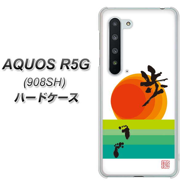 Softbank アクオス R5G 908SH 高画質仕上げ 背面印刷 ハードケース【OE809 歩ム】