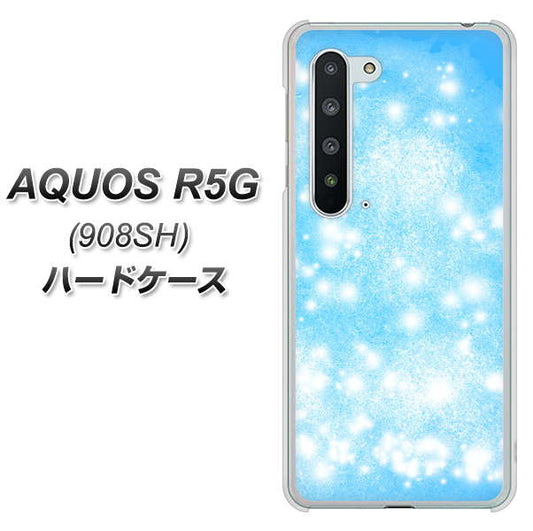 AQUOS R5G 908SH SoftBank YJ289 デザインブルー ハードケース 背面印刷