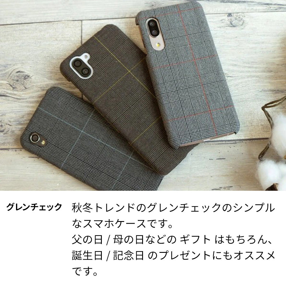 arrows Be3 F-02L docomo スマホケース ハードケース まるっと全貼り グレンチェック