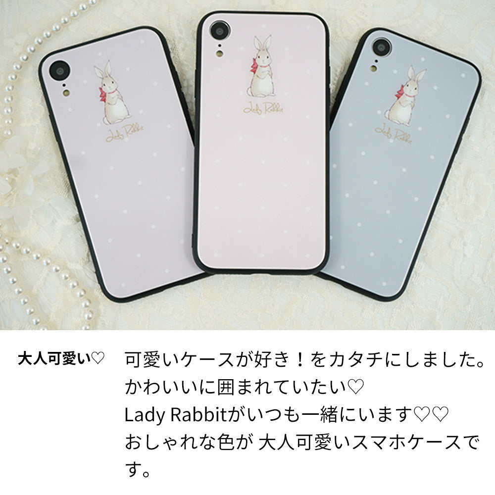 AQUOS sense SHV40 au スマホケース 強化ガラス 背面ガラス Lady Rabbit