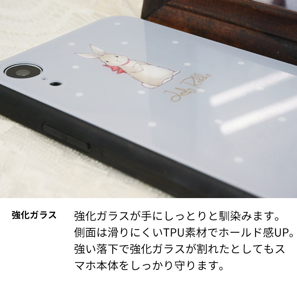 iPhone6 スマホケース 強化ガラス 背面ガラス Lady Rabbit