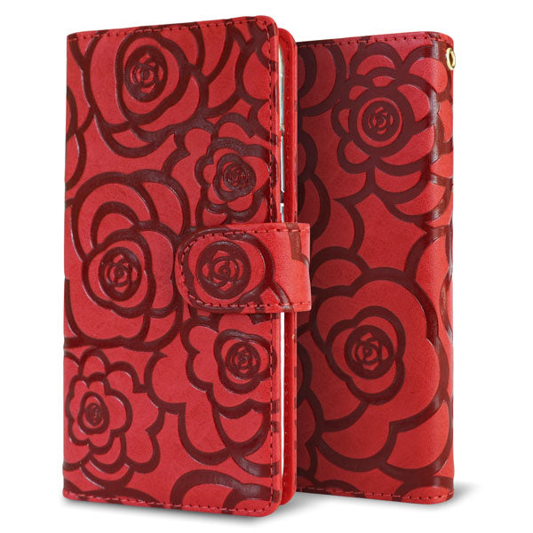 Xperia 1 III A101SO SoftBank Rose(ローズ)バラ模様 手帳型ケース 耐衝撃