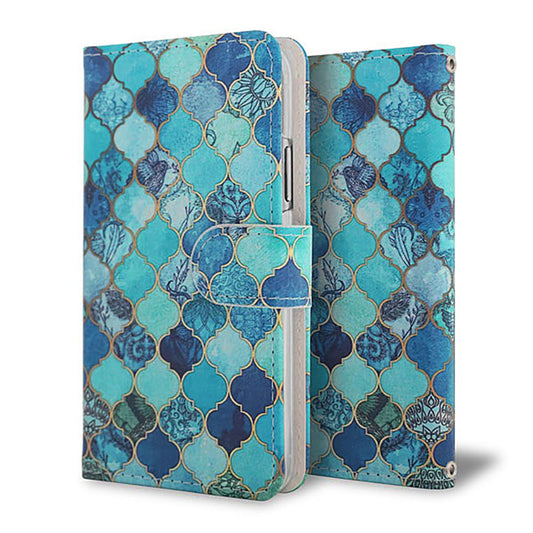 HUAWEI P40 lite 5G CDY-NA9A スマホケース 手帳型 モロッカンタイル風 耐衝撃