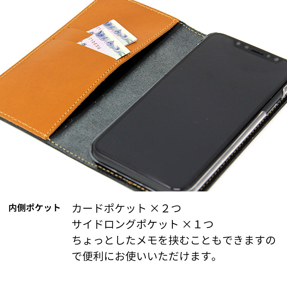 Galaxy A51 5G SCG07 au スマホケース 手帳型 イタリアンレザー KOALA 本革 レザー ベルトなし
