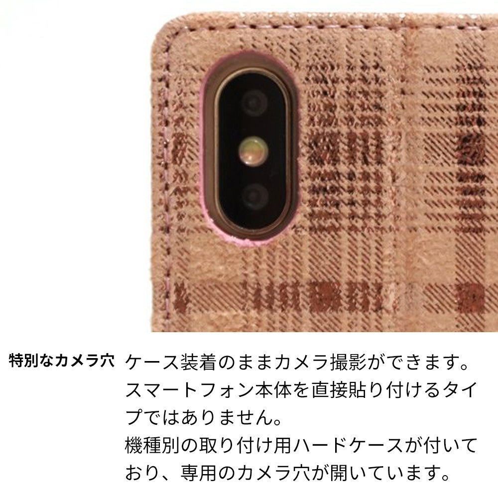 iPhone X スマホケース 手帳型 リボン キラキラ チェック