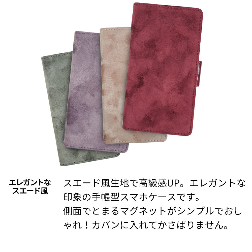 iPhone XS Max スマホケース 手帳型 スエード風 ミラー付 スタンド付