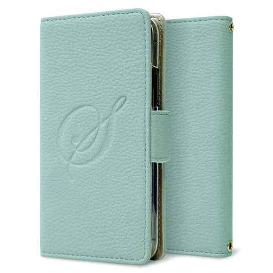 iPhone14 Plus スマホケース 手帳型 くすみイニシャル Simple エレガント