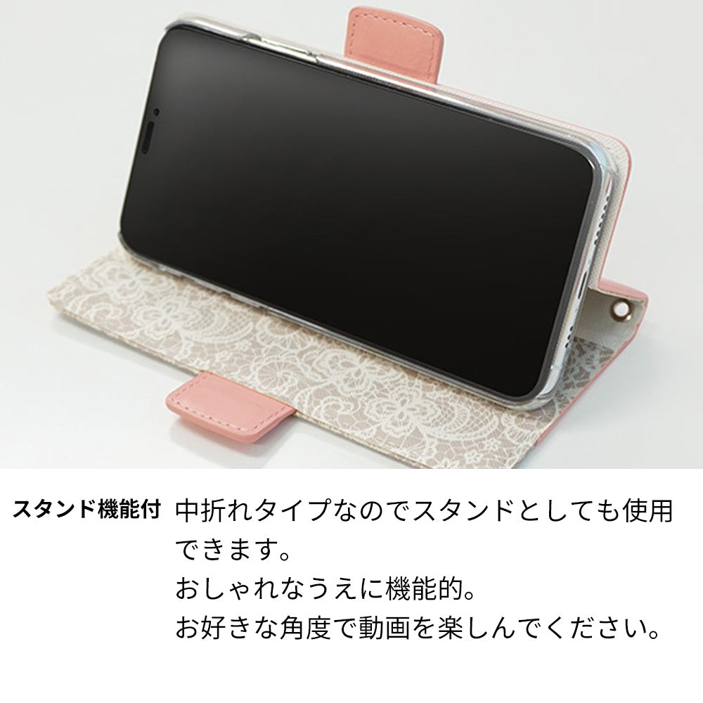 iPhone X スマホケース 手帳型 バイカラー レース スタンド機能付