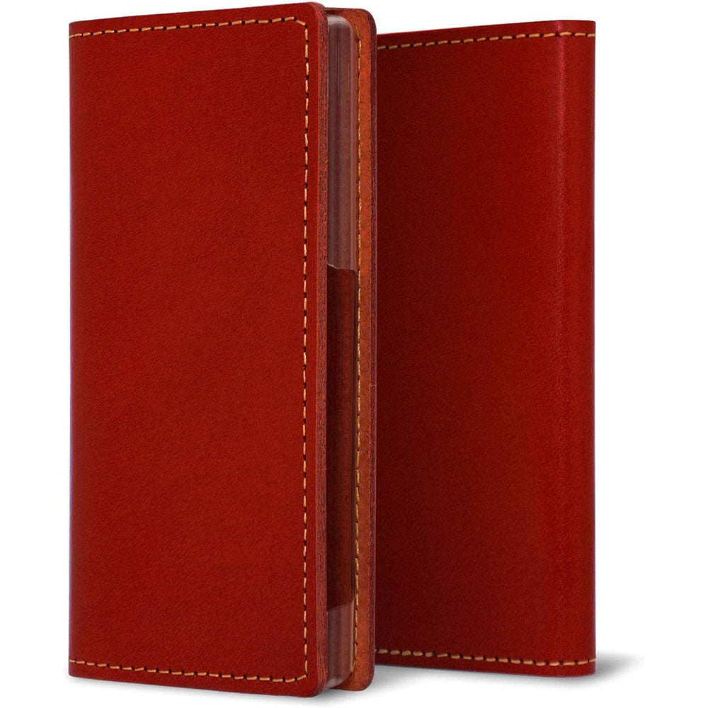 らくらくスマートフォン F-52B docomo 栃木レザー 手帳型 Sジーンズ ベルトなし マグネットなし 本革 スマホケース 耐衝撃