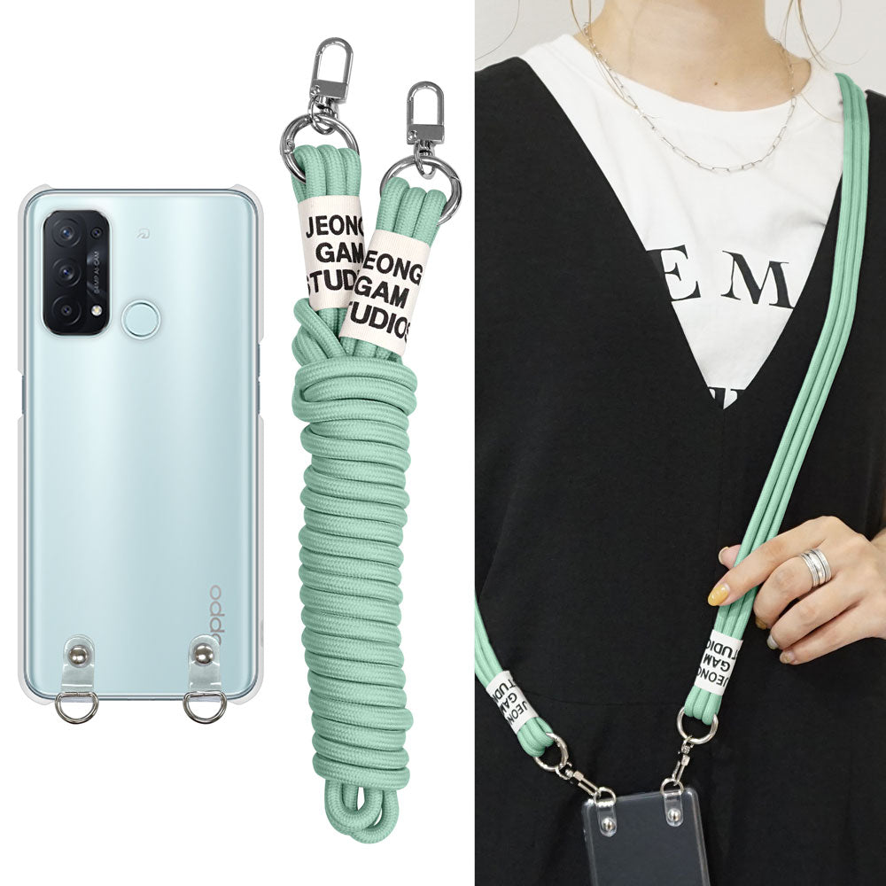 Xperia XZ1 701SO SoftBank スマホショルダー 透明 クリアハードケース 3連紐ストラップ付 肩掛け