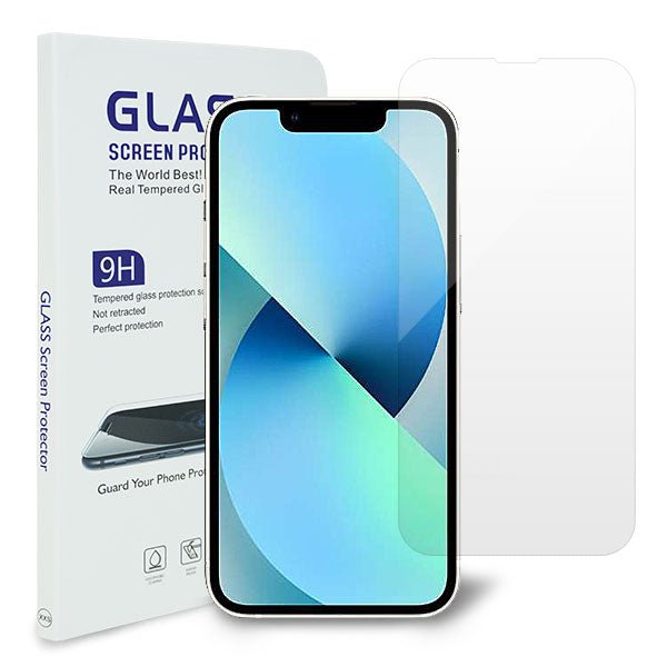 iPhone13 強化ガラス液晶保護フィルム 0.5mm 表面硬度9H 衝撃吸収 指紋防止 防水