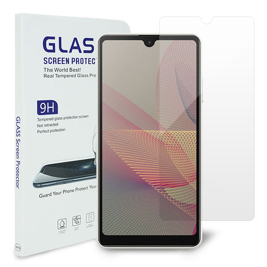 Xperia Ace II SO-41B docomo 強化ガラス液晶保護フィルム 0.5mm 表面硬度9H 衝撃吸収 指紋防止 防水