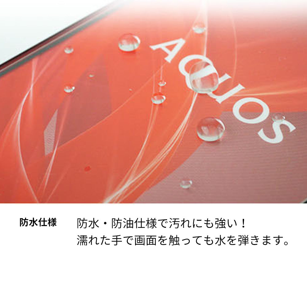 AQUOS R 605SH SoftBank 強化ガラス液晶保護フィルム 0.5mm 表面硬度9H 衝撃吸収 指紋防止 防水