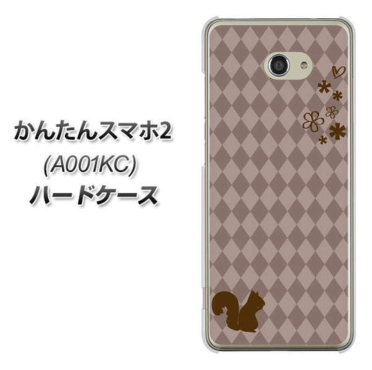 Y!mobile かんたんスマホ2 A001KC 高画質仕上げ 背面印刷 ハードケース【515 リス】