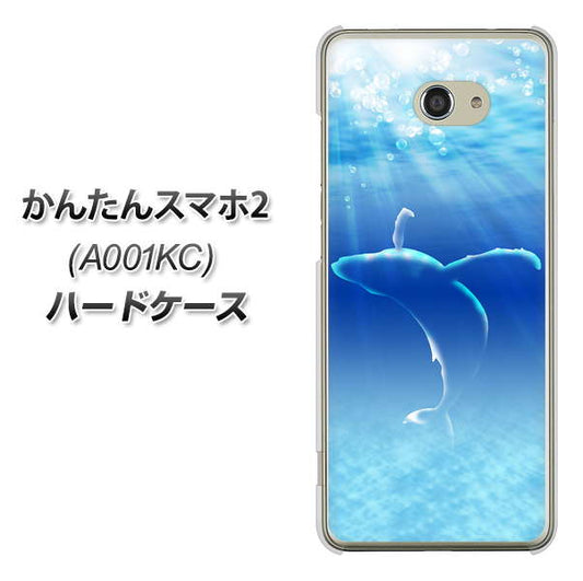 Y!mobile かんたんスマホ2 A001KC 高画質仕上げ 背面印刷 ハードケース【1047 海の守り神くじら】