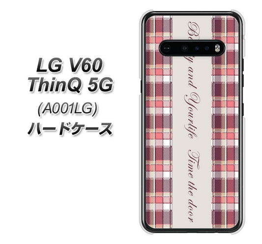 SoftBank LG V60 ThinQ 5G A001LG 高画質仕上げ 背面印刷 ハードケース【518 チェック柄besuty】