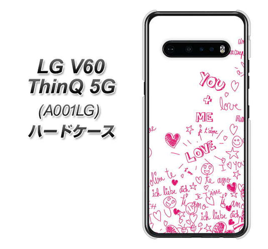 SoftBank LG V60 ThinQ 5G A001LG 高画質仕上げ 背面印刷 ハードケース【631 恋の落書き】