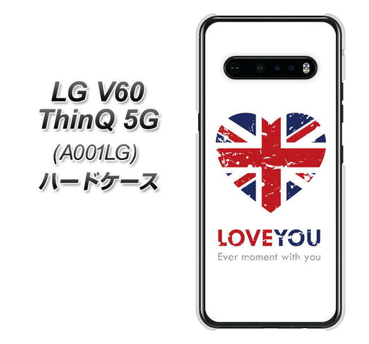 SoftBank LG V60 ThinQ 5G A001LG 高画質仕上げ 背面印刷 ハードケース【SC803 ユニオンジャック ハートビンテージ】