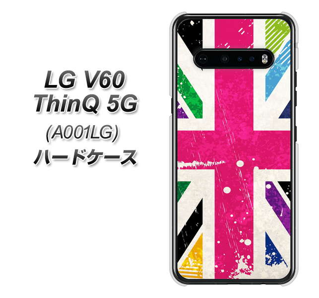 SoftBank LG V60 ThinQ 5G A001LG 高画質仕上げ 背面印刷 ハードケース【SC806 ユニオンジャック ピンクビンテージ】