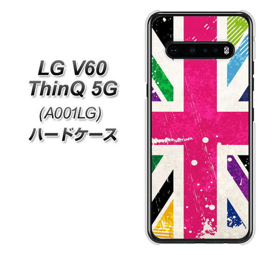 SoftBank LG V60 ThinQ 5G A001LG 高画質仕上げ 背面印刷 ハードケース【SC806 ユニオンジャック ピンクビンテージ】