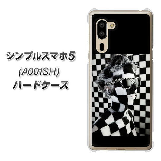 SoftBank シンプルスマホ5 A001SH 高画質仕上げ 背面印刷 ハードケース【357 bk&wh】
