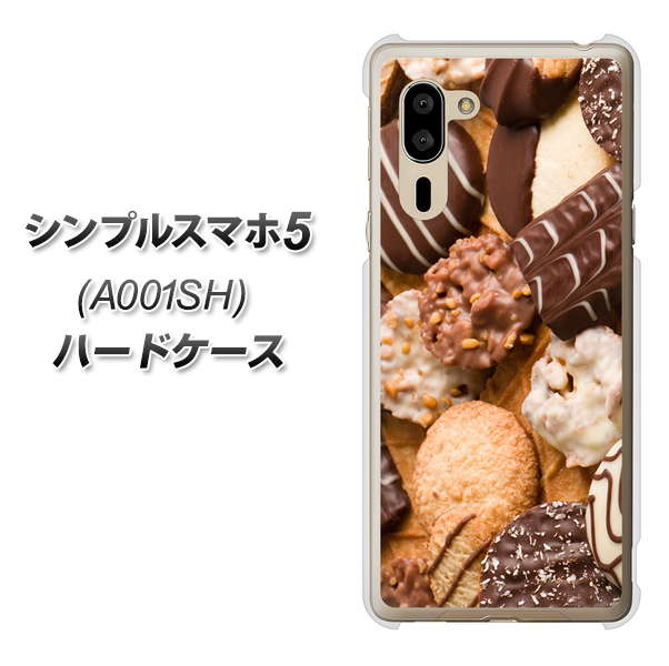 SoftBank シンプルスマホ5 A001SH 高画質仕上げ 背面印刷 ハードケース【442 クッキー mix】