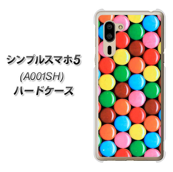 SoftBank シンプルスマホ5 A001SH 高画質仕上げ 背面印刷 ハードケース【448 マーブルチョコ】