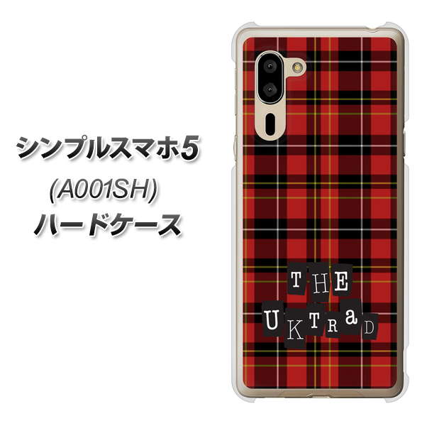 SoftBank シンプルスマホ5 A001SH 高画質仕上げ 背面印刷 ハードケース【547 THEチェック】
