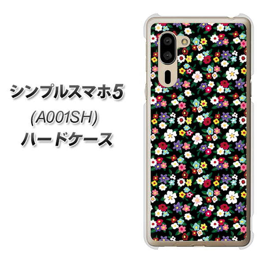 SoftBank シンプルスマホ5 A001SH 高画質仕上げ 背面印刷 ハードケース【778 マイクロリバティプリントBK】