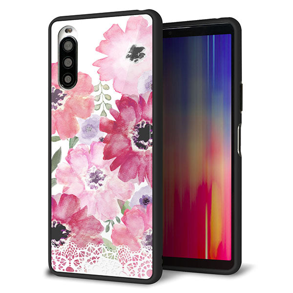 Y!mobile エクスペリア10 II A001SO 強化ガラス&TPUスマホケース ガラプリ【SC943 ドゥ・パフューム1】
