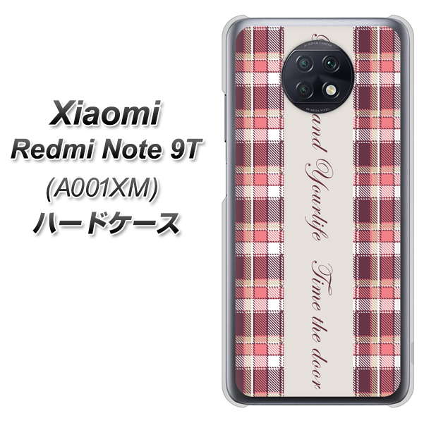 SoftBank Xiaomi(シャオミ)Redmi Note 9T A001XM 高画質仕上げ 背面印刷 ハードケース【518 チェック柄besuty】