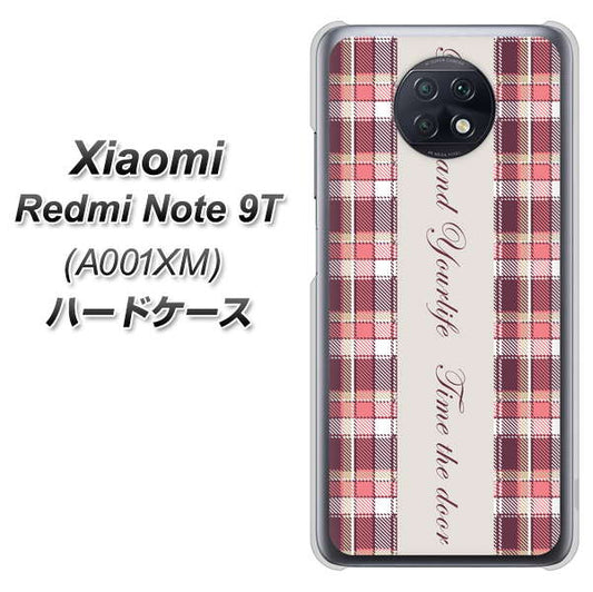 SoftBank Xiaomi(シャオミ)Redmi Note 9T A001XM 高画質仕上げ 背面印刷 ハードケース【518 チェック柄besuty】