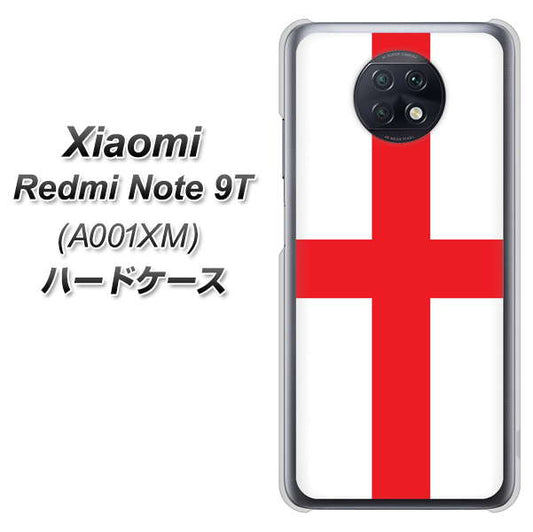 SoftBank Xiaomi(シャオミ)Redmi Note 9T A001XM 高画質仕上げ 背面印刷 ハードケース【677 イングランド】