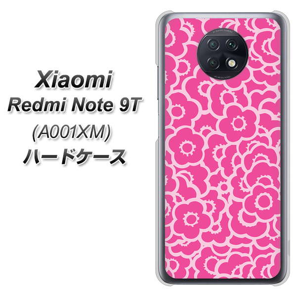 SoftBank Xiaomi(シャオミ)Redmi Note 9T A001XM 高画質仕上げ 背面印刷 ハードケース【716 ピンクフラワー】