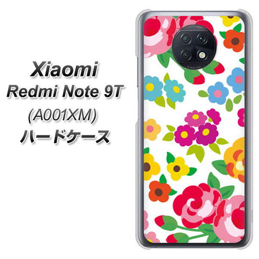 SoftBank Xiaomi(シャオミ)Redmi Note 9T A001XM 高画質仕上げ 背面印刷 ハードケース【776 5月のフラワーガーデン】