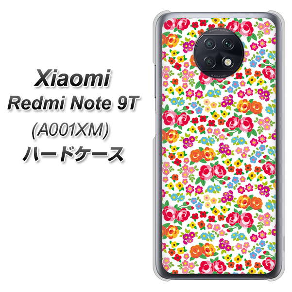 SoftBank Xiaomi(シャオミ)Redmi Note 9T A001XM 高画質仕上げ 背面印刷 ハードケース【777 マイクロリバティプリントWH】