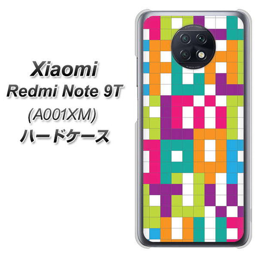 SoftBank Xiaomi（シャオミ）Redmi Note 9T A001XM 高画質仕上げ 背面印刷 ハードケース【IB916  ブロックアルファベット】