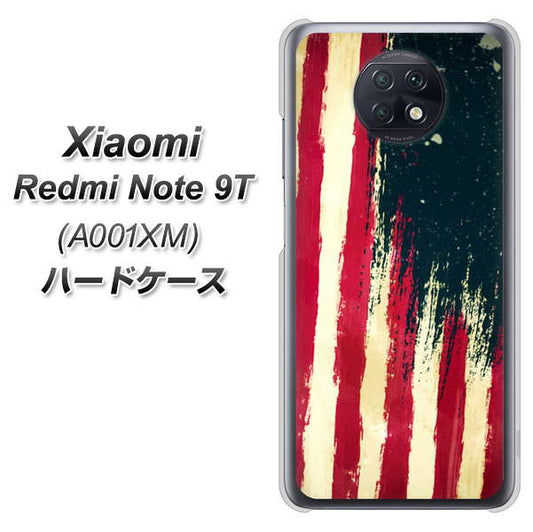 SoftBank Xiaomi（シャオミ）Redmi Note 9T A001XM 高画質仕上げ 背面印刷 ハードケース【MI805  ヴィンテージアメリカ】